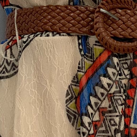 AS U WISH Tribal Aztec Gypsy Boho Lace Strapless Padded Bra Mini Dress - Picture 10 of 16